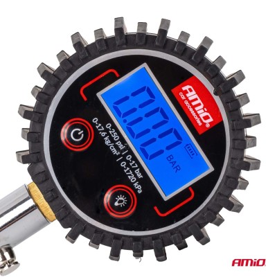 Manómetro digital 17 bar con manguera AMIO