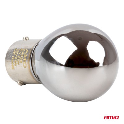 Bombillas halógenas PY21W 12V21W BAU15S LumiTec cromadas AMIO