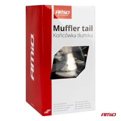 Terminal o cola de escape en acero inoxidable cromado AMIO