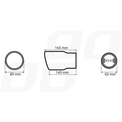 Terminal o cola de escape en acero inoxidable cromado AMIO