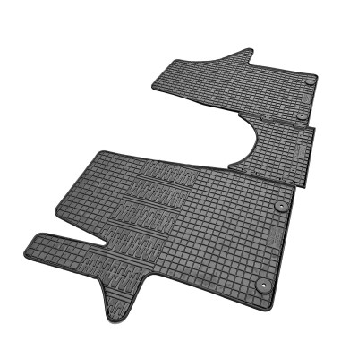 Alfombras de goma VW T6 Multivan 2015 (primera fila) con sistema de fijación delantera