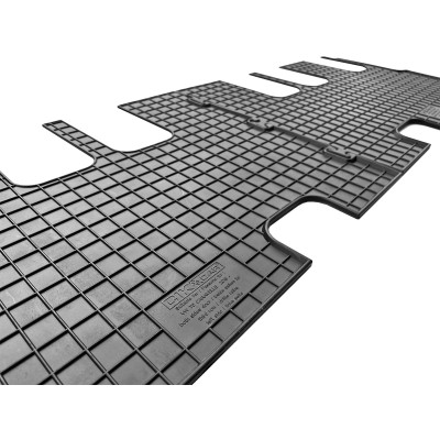 Alfombras de goma VW T6 Caravelle 2015 con 2 puertas laterales (tercera fila)